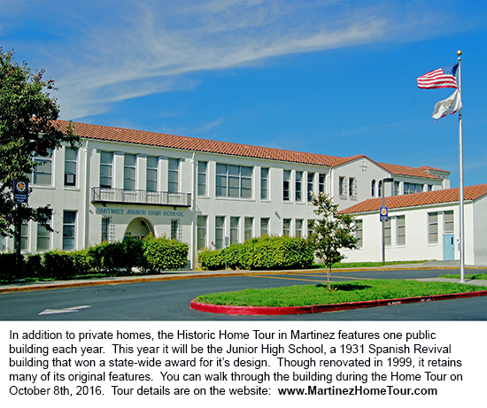 The Martinez Junior High School is an award-winning Spanish Revival structure built in 1931.